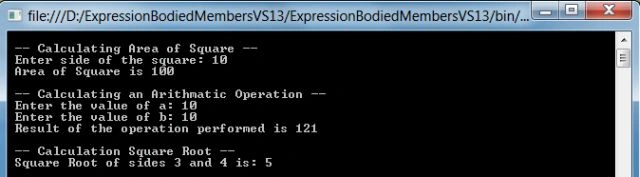 VS13 Output