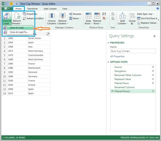 load query