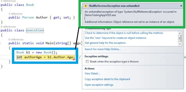 Unhandled exception