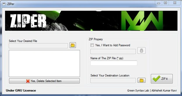 ZIP tool