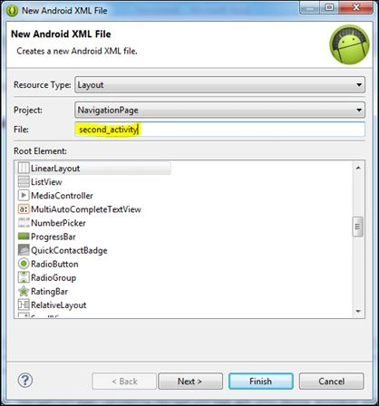 XML layout