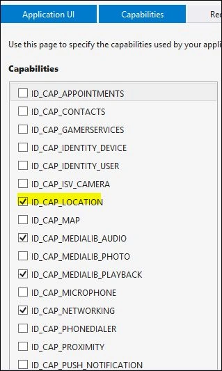application UI of Windows phone