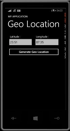 Geo Location Service in Windows Phone