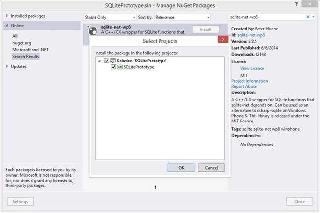 SQLite prototype