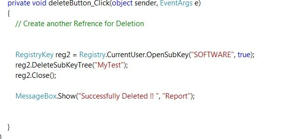 Delete Button Code