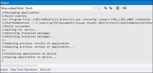 build Xamarin page
