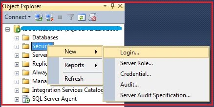 Creating new login in SQL Server