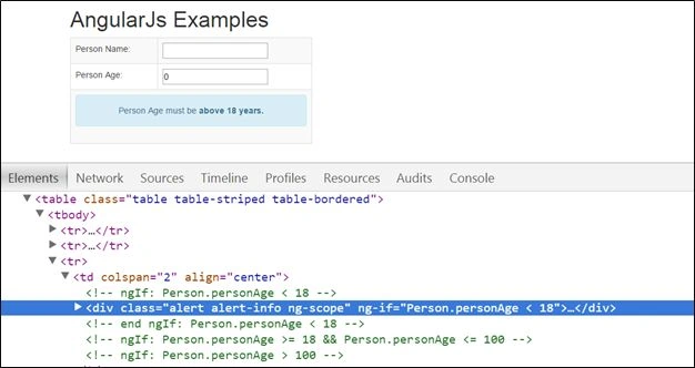 output AngularJS