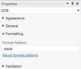 dddd format pattern
