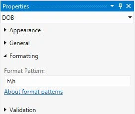 Escape Character in Format Pattern Property