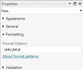 Format pattern with double backslash