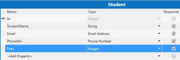 Select Fees from Student