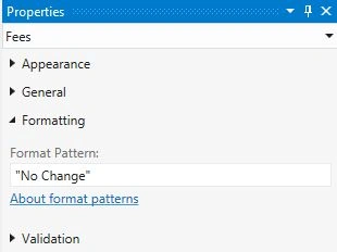 Submit No Change String in Format Pattern