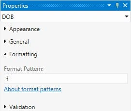 Full Date Short Time Format Specifier Properties