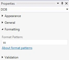 ss Format Specifier Property