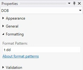 t dd format pattern property