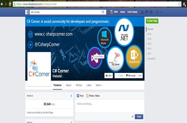 facebook page