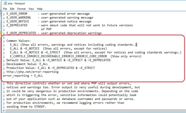 error_reporting 