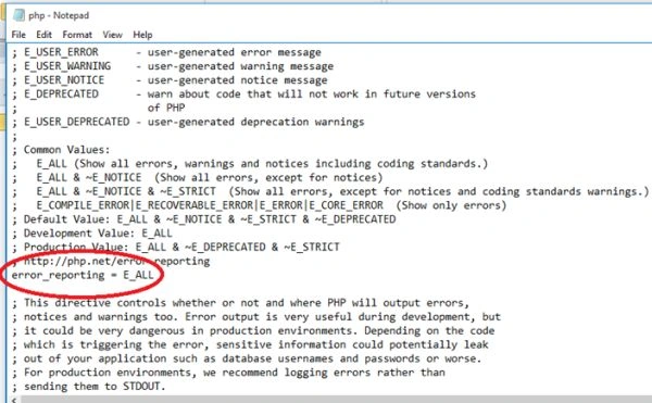 Search for error