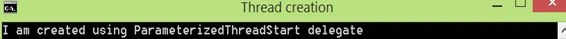 Using ParameterizedThreadStart delegate