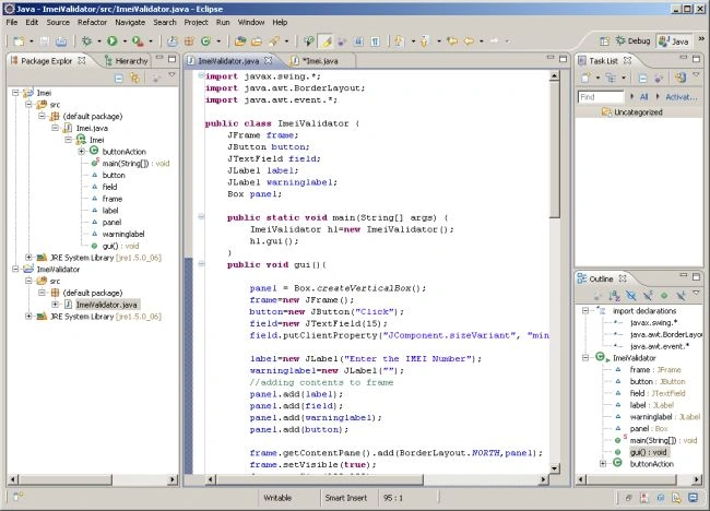 IMEI Validator Using Java Swing