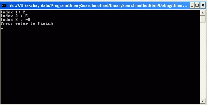 Binary Search in ArrayList