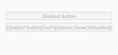 Disabled button