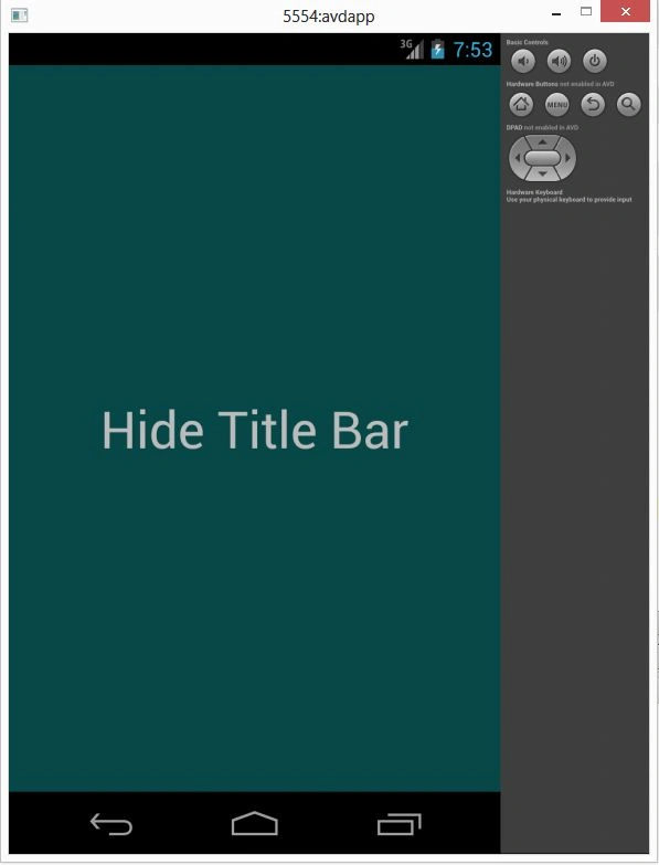 HideTitleBar hidetitlebar