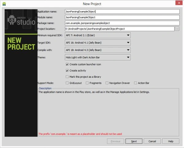 Create JsopnParseExample