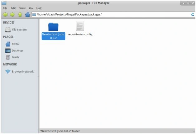 folder in the project directory