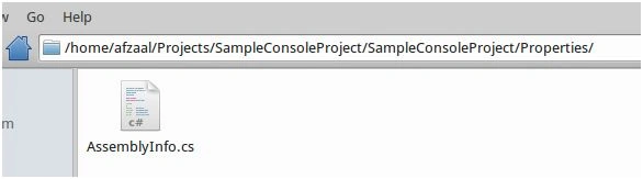 Properties folder