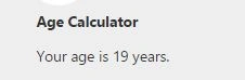 age calculater