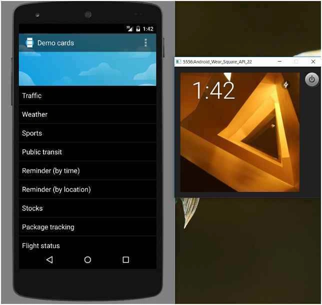 Idle Android Wear on right side
