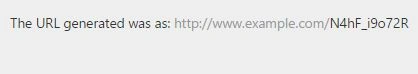 url generated