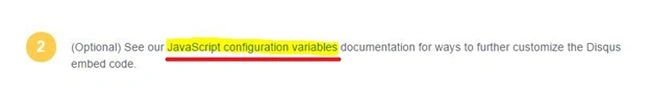 javascript configrucation variable