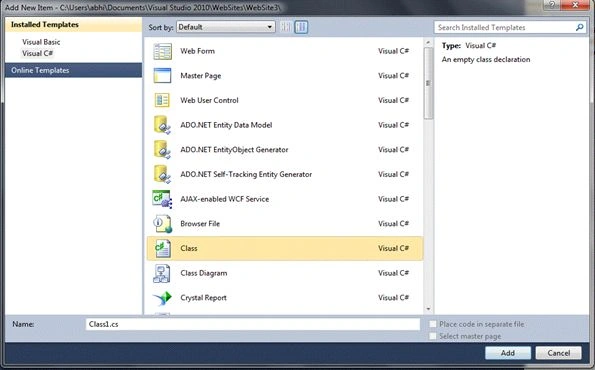 Add class file