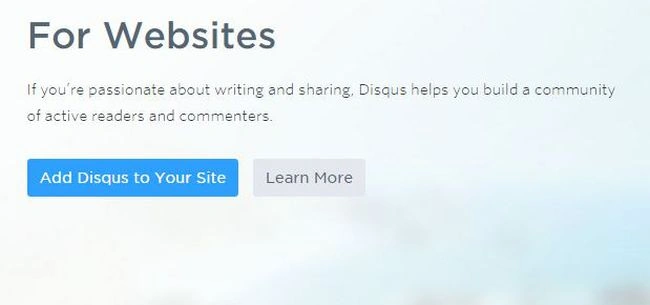 Add Disqus to Your site