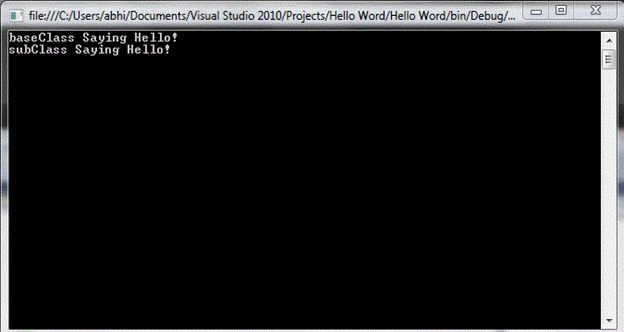 method overriding in c#