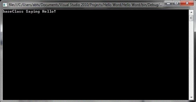 method overriding in c#