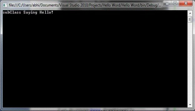 method overriding in c#