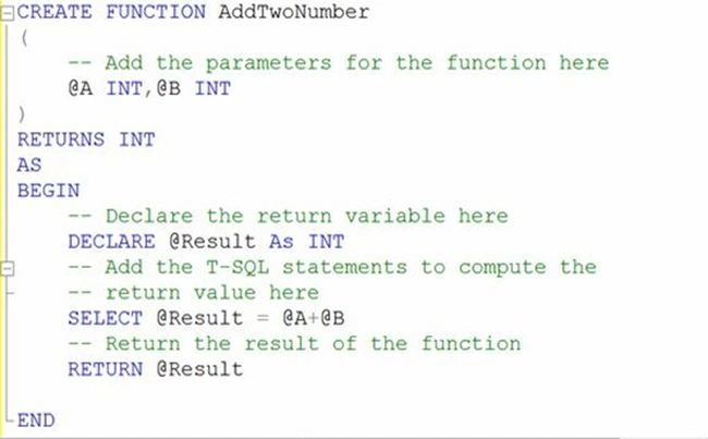 SQL Server Function example
