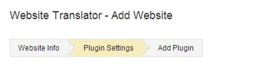 Plug in Settings