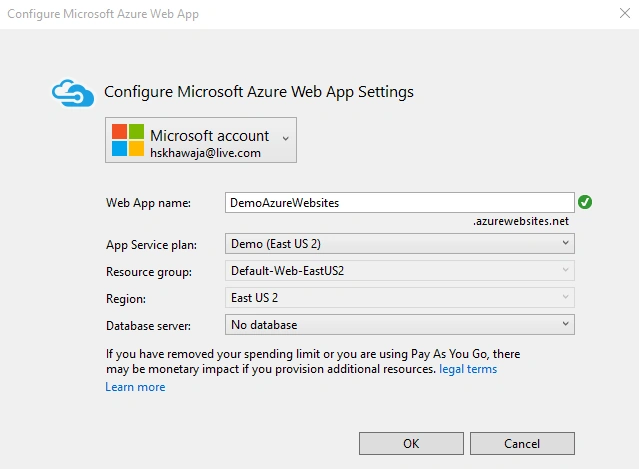 Azure account