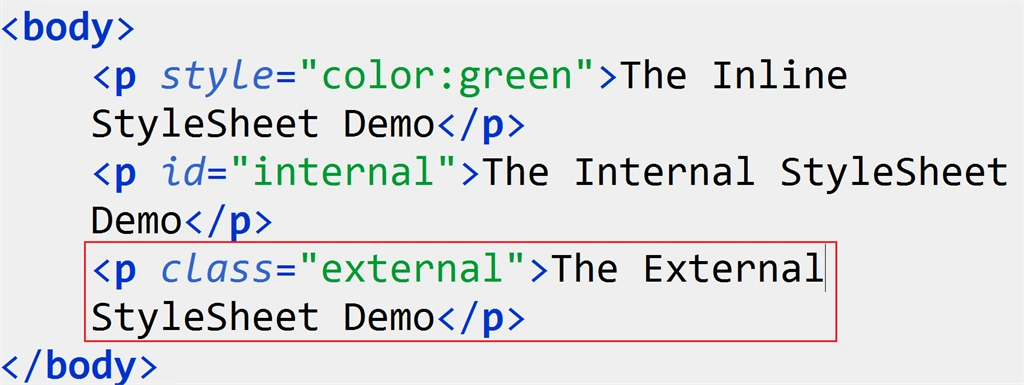 external marked red
