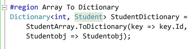 Convert an Array to a Dictionary