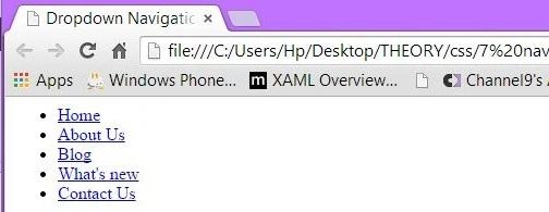 HTML structure 