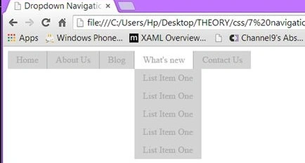 Unordered list