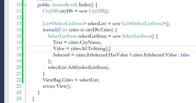 Index action