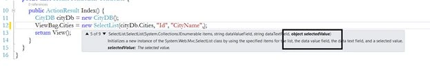 SelectList constructor
