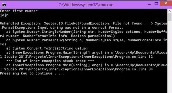 original exception